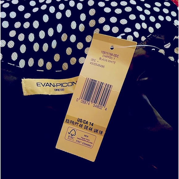 Evan Picone Polka Dot Tiered Ruffle Maxi Dress | Size L-XL - Picture 6 of 9